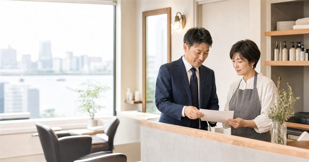 横浜の個人サロンM&Aで事業承継を相談する経営者